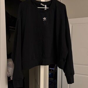 Adidas Women's Black Crew Neck Sweatshirt